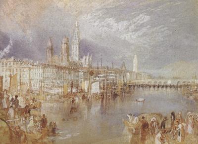Joseph Mallord William Turner Rouen,looking up the Seine (mk31) Sweden oil painting art